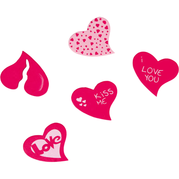 Confetti Wooden Deco Lovelymoments Hearts